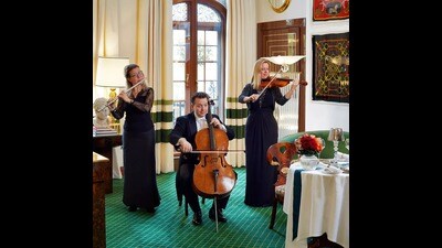 At the Milestone in London, guests can opt for an in-room private orchestral recital by members of the Royal Philharmonic Orchestra. At the Milestone in London, guests can opt for an in-room private orchestral recital by members of the Royal Philharmonic Orchestra.