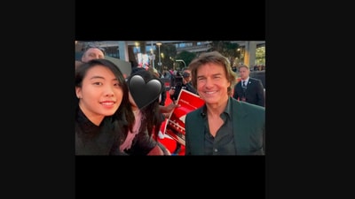 The image shows Tom Cruise with his fan. (Instagram/@grace_trx) The image shows Tom Cruise with his fan. (Instagram/@grace_trx)