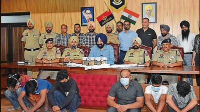 NRI murder case accused arrested in police custody in Ludhiana. (HT PHOTO)