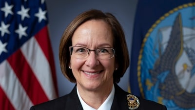 Lisa Franchetti: US president Joe Biden has chosen Lisa Franchetti to lead the Navy. (AP) Lisa Franchetti: US president Joe Biden has chosen Lisa Franchetti to lead the Navy. (AP)