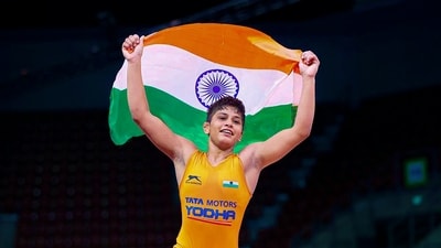 Antim Panghal won her wrestling trials. (PTI) Antim Panghal won her wrestling trials. (PTI)