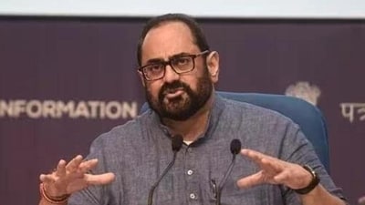 Union minister of state for electronics and information technology, Rajeev Chandrasekhar. (File) Union minister of state for electronics and information technology, Rajeev Chandrasekhar. (File)