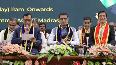 Chief Justice of India DY Chandrachud was the chief guest of IIT Madras's 60th Convocation (handout)