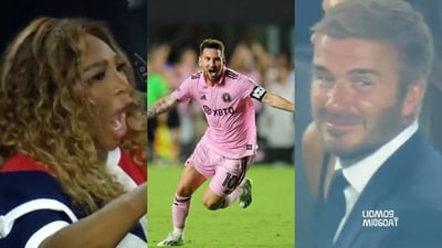 David Beckham and Serena Williams' reaction on Lionel Messi's goal went viral David Beckham and Serena Williams' reaction on Lionel Messi's goal went viral
