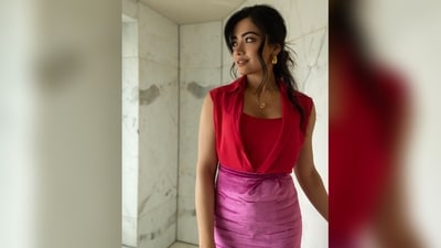 On Friday, Rashmika took to Instagram to give her followers a weekend treat, uploading a series photos with the caption 'When our creativity met the toilet'. (Instagram/@rashmika_mandanna) On Friday, Rashmika took to Instagram to give her followers a weekend treat, uploading a series photos with the caption 'When our creativity met the toilet'. (Instagram/@rashmika_mandanna)
