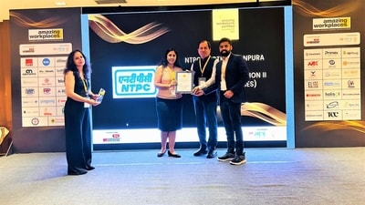 On behalf of North Karanpura project the award was received by Anil Kumar Chawla, AGM (HR) & Jeet Singh Sandhu, Executive (CSR) On behalf of North Karanpura project the award was received by Anil Kumar Chawla, AGM (HR) & Jeet Singh Sandhu, Executive (CSR)