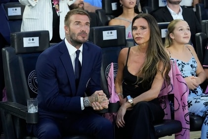 Inter Miami co-owner David Beckham and his wife Victoria wait for a Leagues Cup soccer match to start against Cruz Azul, Friday, July 21, 2023, in Fort Lauderdale, Fla. AP/PTI(AP07_22_2023_000016A) (AP) Inter Miami co-owner David Beckham and his wife Victoria wait for a Leagues Cup soccer match to start against Cruz Azul, Friday, July 21, 2023, in Fort Lauderdale, Fla. AP/PTI(AP07_22_2023_000016A) (AP)