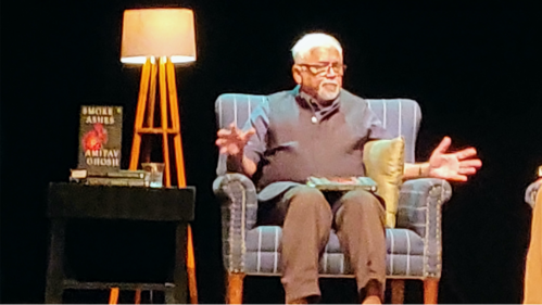 Amitav Ghosh at the Royal Opera House, Mumbai (The Author)