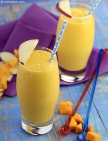 This invigorating blend of two delectable fruits offers a burst of flavors that will leave you refreshed and revitalized. (Chef Tarla Dalal) This invigorating blend of two delectable fruits offers a burst of flavors that will leave you refreshed and revitalized. (Chef Tarla Dalal)