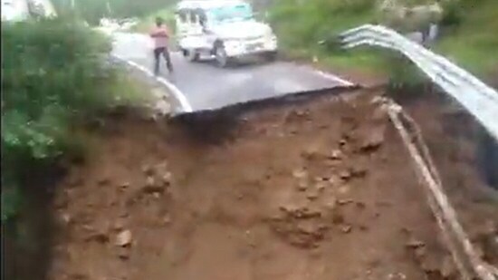 According to the police, the road was washed away about 15 meters near Kalimati on Thursday night. (ANI)