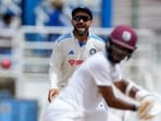 India's Virat Kohli celebrates the dismissal of West Indies' Kraigg Brathwaite
