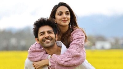A still from Kartik Aaryan- Kiara Advani’s Satyaprem Ki Katha.