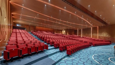 The complex boasts a magnificent amphitheatre with a seating capacity of 3,000 people. Equivalent to three PVR theatres combined, this grand amphitheatre sets the stage for captivating performances, cultural shows, and entertainment events. (Sourced) The complex boasts a magnificent amphitheatre with a seating capacity of 3,000 people. Equivalent to three PVR theatres combined, this grand amphitheatre sets the stage for captivating performances, cultural shows, and entertainment events. (Sourced)