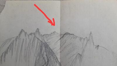 Arrow points to Pak bunker on a war-time sketch by Gurkha subedar. (PHOTO: BRIG AMUL ASTHANA (RETD)) Arrow points to Pak bunker on a war-time sketch by Gurkha subedar. (PHOTO: BRIG AMUL ASTHANA (RETD))