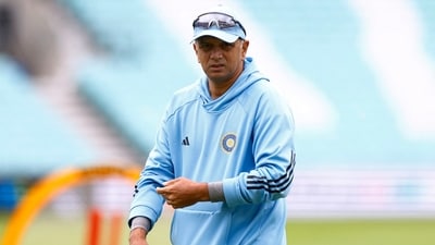 India's head coach Rahul Dravid during practice session (Action Images via Reuters)