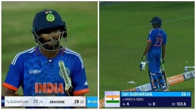 Some fans were convinced that Sai Sudharsan was dismissed on a 'clear no ball'' (Fancode/Screengrab) Some fans were convinced that Sai Sudharsan was dismissed on a 'clear no ball'' (Fancode/Screengrab)