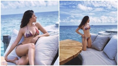 Alaya F is currently vacationing in a secret beach location. On Sunday morning, the actor gave her fans a glimpse of her tropical look. She shared a slew of photos of herself on her Instagram handle wearing a printed bikini. (Instagram/@alayaf) Alaya F is currently vacationing in a secret beach location. On Sunday morning, the actor gave her fans a glimpse of her tropical look. She shared a slew of photos of herself on her Instagram handle wearing a printed bikini. (Instagram/@alayaf)