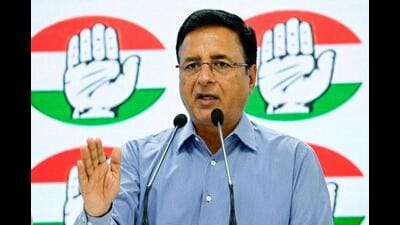 Congress general secretary and Rajya Sabha MP Randeep Singh Surjewala on Sunday lashed out at the Union government, claiming that he might be the next target of the government and lose the membership of the Upper House as he is raising public issues. (HT File Photo)