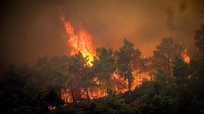 The evacuees were housed at hotels, indoor stadiums, conference centres and school buildings, fire brigade spokesman Ioannis Artopoios told Skai radio.&nbsp; (AP)