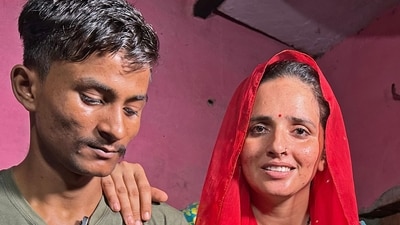 Sachin Meena (L) and Seema Haider during an interview in Rabupura village in Greater Noida. (AFP file) Sachin Meena (L) and Seema Haider during an interview in Rabupura village in Greater Noida. (AFP file)