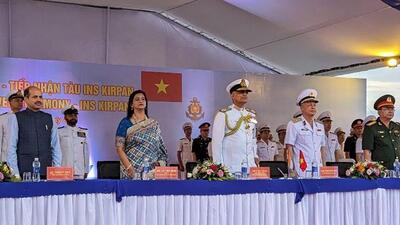 Indian Navy on Saturday decommissioned INS Kirpan and handed over it the Vietnam Navy at Cam Ranh as a gift (Twitter/@indiannavy) Indian Navy on Saturday decommissioned INS Kirpan and handed over it the Vietnam Navy at Cam Ranh as a gift (Twitter/@indiannavy)