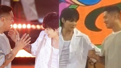 BTS' Jungkook with his Seven background dancer Brian Puspos.