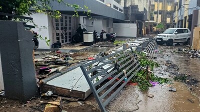 National Defence Response Forces (NDRF) team on Saturday conducted a rescue operation in the Junagadh district. (PTI)