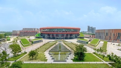 The redeveloped ITPO complex which will host the G20 leaders' meeting in September to be inaugurated on July 26. (Sourced)