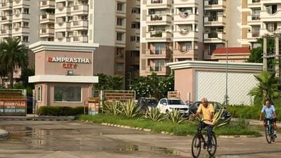 The Ramprastha housing society at Sector 37D in Gurugram. (Parveen Kumar/ HT) The Ramprastha housing society at Sector 37D in Gurugram. (Parveen Kumar/ HT)