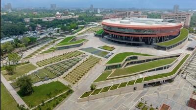 The redeveloped ITPO complex is among the top 10 exhibition and convention complexes in the world. (HT Photo)