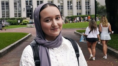 Mashal Aziz was just months away from graduating from college in Afghanistan when she found herself rushing to the airport to leave the country as the Taliban swept into power. (AP Photo) Mashal Aziz was just months away from graduating from college in Afghanistan when she found herself rushing to the airport to leave the country as the Taliban swept into power. (AP Photo)