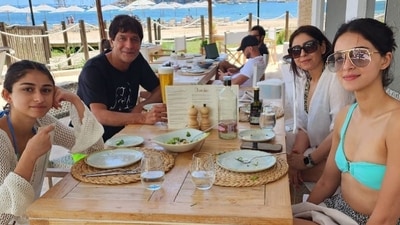 Ananya Panday with Chunky Panday, Rysa Panday and Bhavana Pandey in Ibiza. Ananya Panday with Chunky Panday, Rysa Panday and Bhavana Pandey in Ibiza.