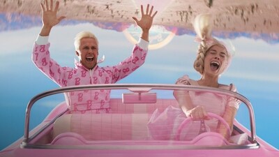 Margot Robbie and Ryan Gosling in a still from Barbie. Margot Robbie and Ryan Gosling in a still from Barbie.