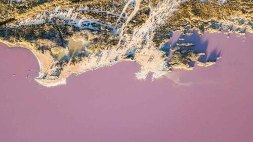 Laguna Salada de Torrevieja in Spain is a strikingly pink salt lake that captivates with its unique beauty and natural splendor. (Willian Justen de Vasconcellos on Unsplash) Laguna Salada de Torrevieja in Spain is a strikingly pink salt lake that captivates with its unique beauty and natural splendor. (Willian Justen de Vasconcellos on Unsplash)