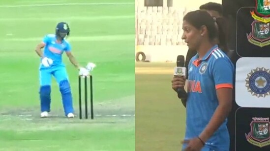 Bangladesh captain was not at all happy with Harmanpreet Kaur's act