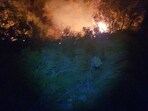 Greece Wildfire: Smoke rises from a wildfire on the island of Rhodes, Greece.