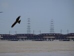 The Yamuna breached the evacuation mark of 206m on Sunday. (Sanchit Khanna/HT Photo) The Yamuna breached the evacuation mark of 206m on Sunday. (Sanchit Khanna/HT Photo)
