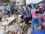 A two-storeyed building collapsed in Junagadh.