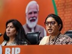 Union Minister Smriti Irani addresses a press conference, at BJP HQ in New Delhi, Monday. Union Minister Smriti Irani addresses a press conference, at BJP HQ in New Delhi, Monday.