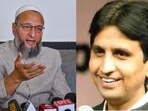 AIMIM chief Asaduddin Owaisi and poet-politician Kumar Vishwas. AIMIM chief Asaduddin Owaisi and poet-politician Kumar Vishwas.