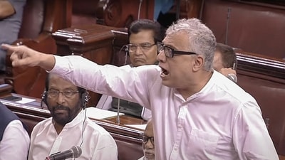 Trinamool Congress (TMC) MP Derek O'Brien speaks in the Rajya Sabha during the Monsoon Session of Parliament. (ANI) Trinamool Congress (TMC) MP Derek O'Brien speaks in the Rajya Sabha during the Monsoon Session of Parliament. (ANI)