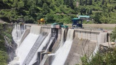 An alert was sounded after the gates of Himachal’s Malana dam gate malfunctioned. (Source: HP govt Twitter) An alert was sounded after the gates of Himachal’s Malana dam gate malfunctioned. (Source: HP govt Twitter)