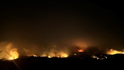 Rhodes Wildfires: Wildfires burn forests in Rhodes, Greece. (Reuters)