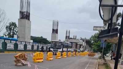 Metro pillar work at Bengaluru's Deverabeesanahalli begins, police warns traffic congestions on ORR Metro pillar work at Bengaluru's Deverabeesanahalli begins, police warns traffic congestions on ORR