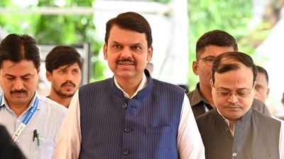Dy CM Devendra Fadnavis, during monsoon assembly session at Vidhan Bhavan, in Mumbai, India, on Monday. (Photo by Anshuman Poyrekar/ Hindustan Times) (Hindustan Times)