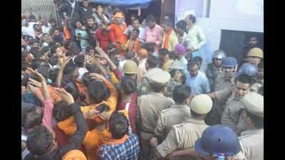 On Sunday, a kanwariya group that was heading to Badaun was pelted with stones near the Shahnoori mosque around 3 pm, police officials said. (File)