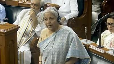 Sitharaman was responding to a question from Shiv Sena MP Dhairyasheel Sambhajirao Mane. (Twitter | Nirmala Sitharaman Office) Sitharaman was responding to a question from Shiv Sena MP Dhairyasheel Sambhajirao Mane. (Twitter | Nirmala Sitharaman Office)
