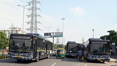 The GMCBL presently has a fleet of 200 non-AC and eight AC buses, but 50 of the non-AC buses are plying in Faridabad. (Parveen Kumar/ HT) The GMCBL presently has a fleet of 200 non-AC and eight AC buses, but 50 of the non-AC buses are plying in Faridabad. (Parveen Kumar/ HT)