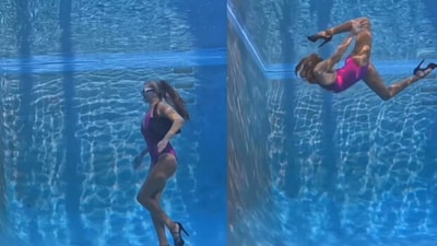 Woman's underwater dance to Barbie's song. (Instagram/@Kristina Makushenko ) Woman's underwater dance to Barbie's song. (Instagram/@Kristina Makushenko )