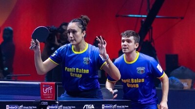 In the third match, a mixed doubles tie, Matelova and Manush Shah beat Batra and Gerassimenko 3-0, winning 11-9, 11-10, 11-4. In the third match, a mixed doubles tie, Matelova and Manush Shah beat Batra and Gerassimenko 3-0, winning 11-9, 11-10, 11-4.